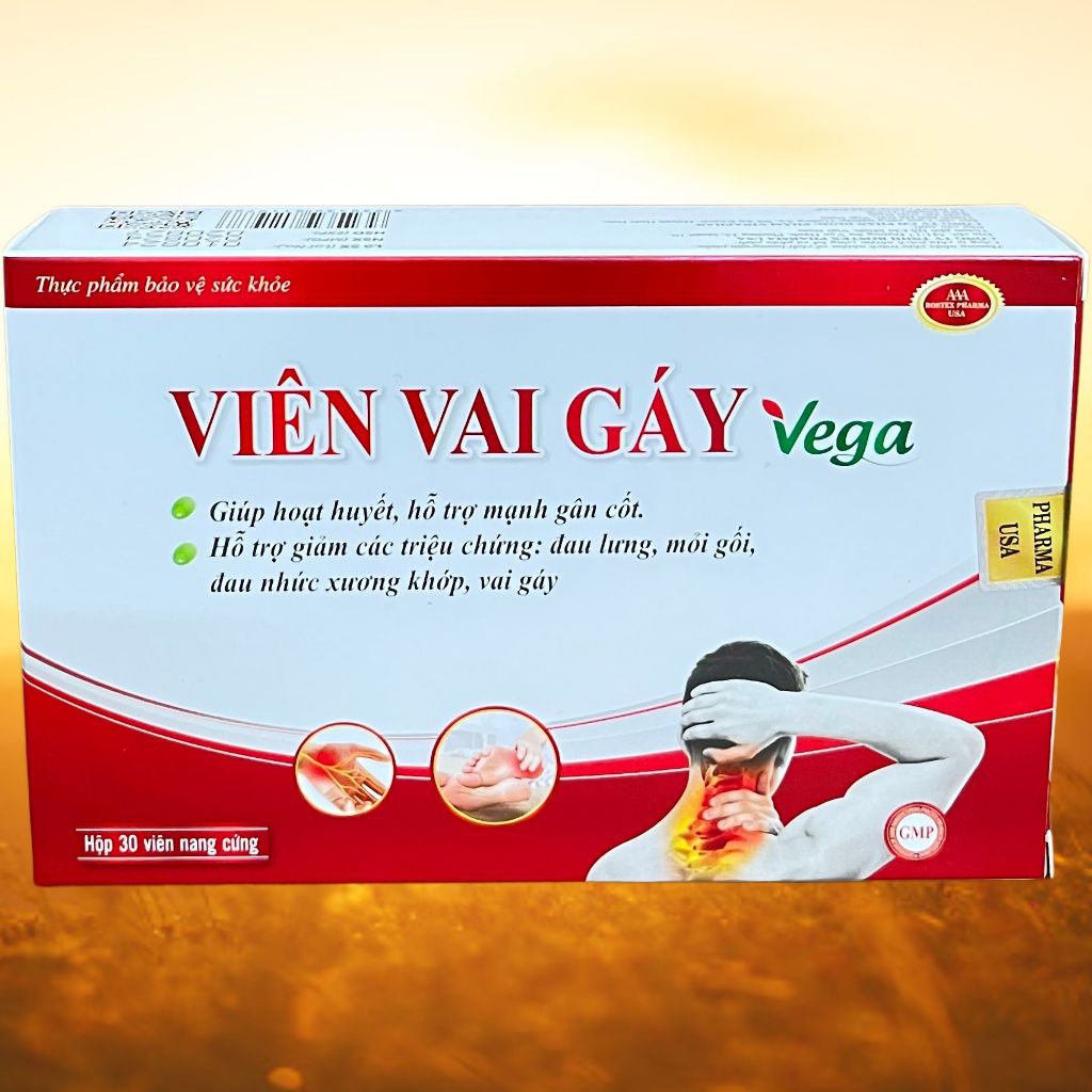 Combo 5 Hộp Viên Vai Gáy Vega Vỉ 30 Viên - Rostex - Vinaphar - Vitamin Thanh Lọc