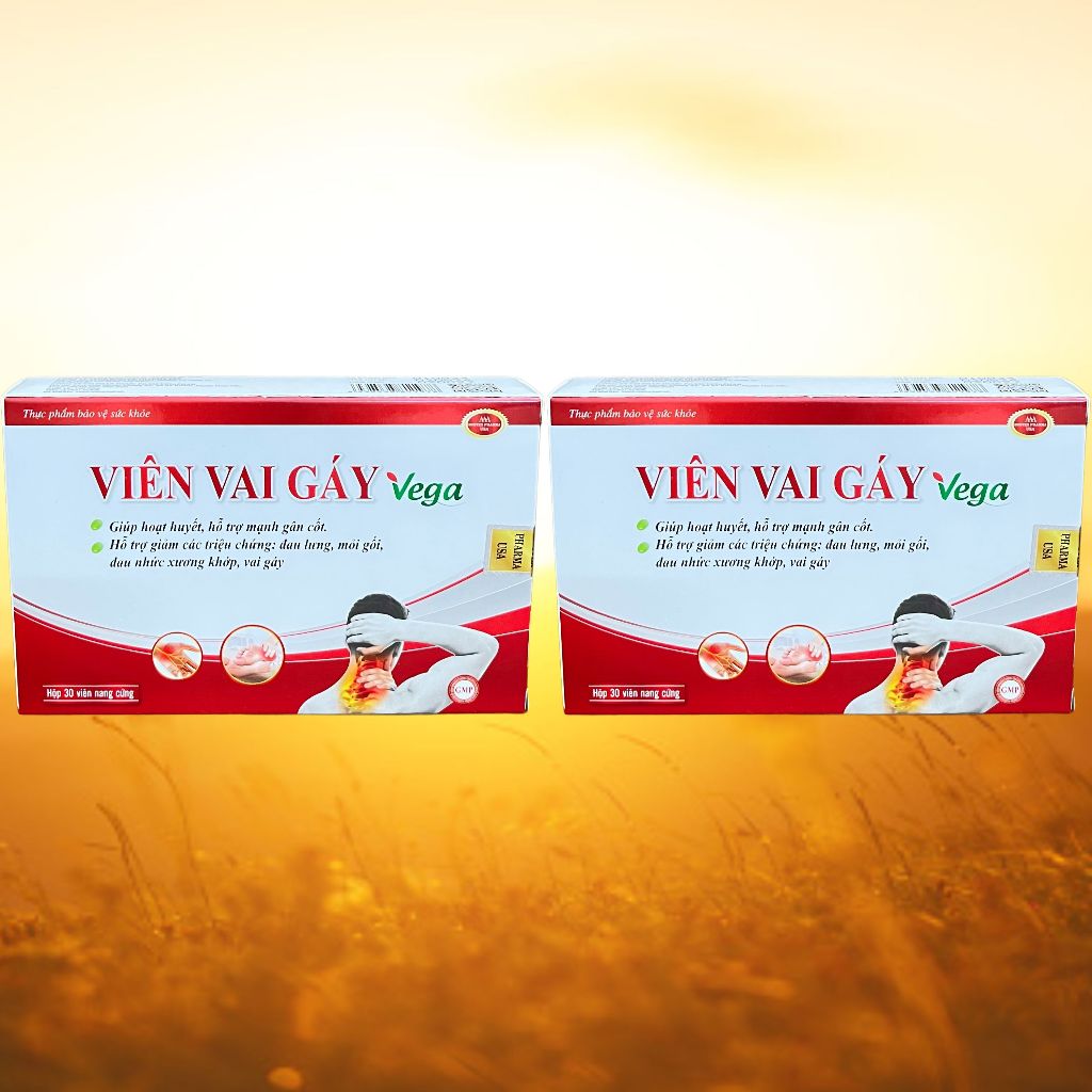 Combo 2 Hộp Viên Vai Gáy Vega Vỉ 30 Viên - Rostex - Vinaphar - Vitamin Thanh Lọc
