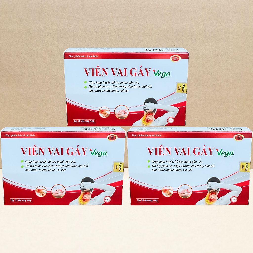 Combo 3 Hộp Viên Vai Gáy Vega Vỉ 30 Viên - Rostex - Vinaphar - Vitamin Chữa Lành