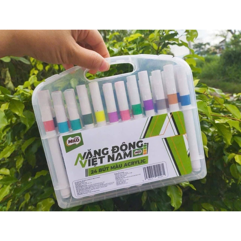 Bộ 12- 24 Bút Màu Acrylic Milo – Năng Động Việt Nam | Shopee Việt Nam