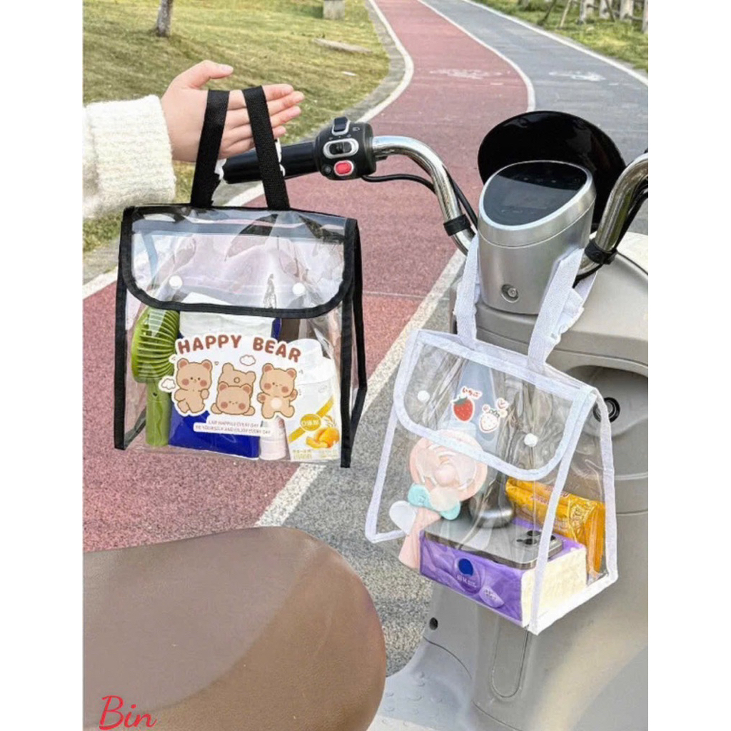 Túi đựng đồ treo xe máy chống nước trong suốt, tiện lợi