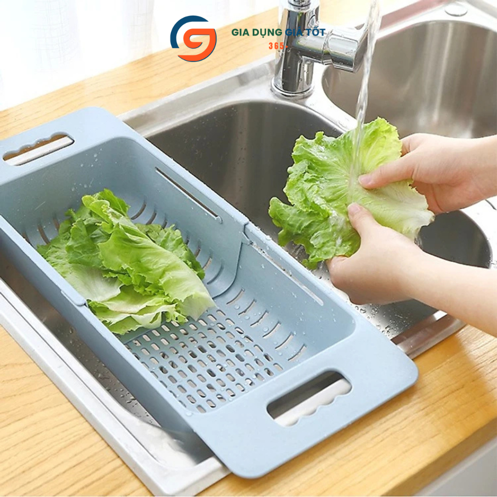 Khay gác chậu rửa bát kéo giãn, khay thoát nước để bát đĩa, rau củ  quả Song Long