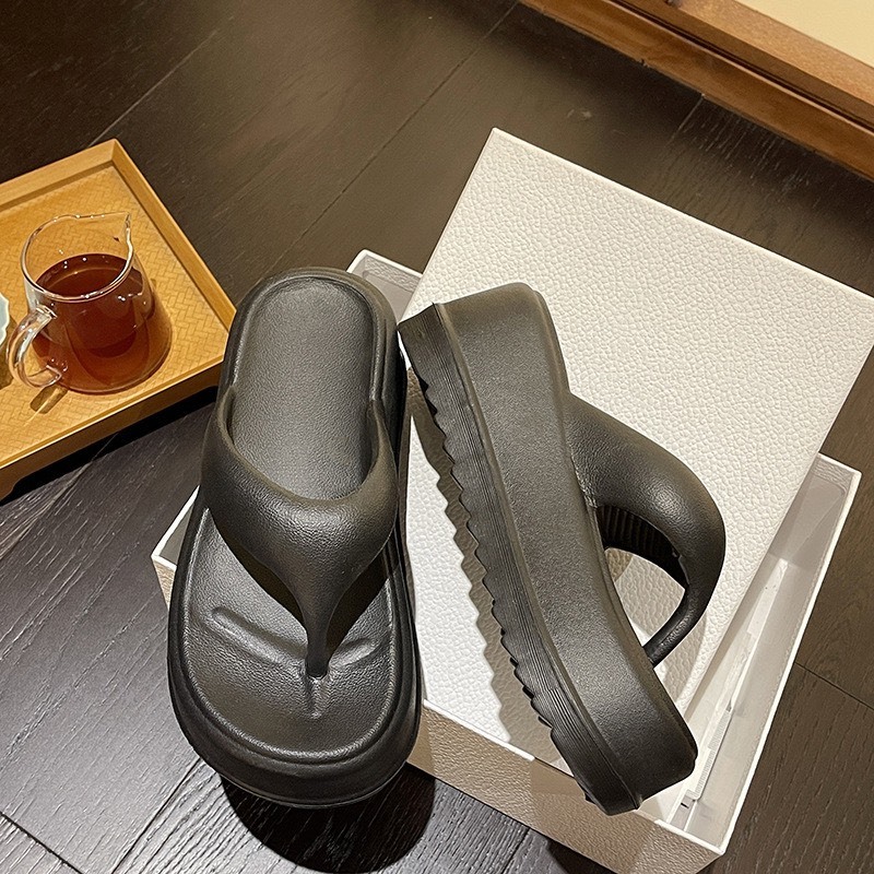 Dép Kẹp Nữ Đế Siêu Cao 5cm Siêu Dễ Thương Dày Dặn Đúc Nguyên Khối Chất Liệu Nhựa Eva Dáng Thời Trang