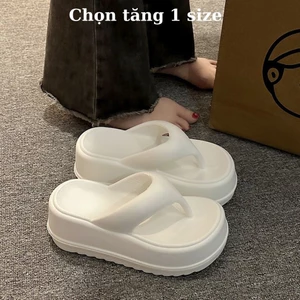 Dép Kẹp Nữ Đế Siêu Cao 5cm Siêu Dễ Thương Dày Dặn Đúc Nguyên Khối Chất Liệu Nhựa Eva Dáng Thời Trang