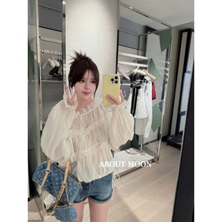 Áo trễ vai tơ nhún bèo bồng xếp tầng tua rua trong dễ phối nhiều phong cách xinh xắn cho nàng đi chơi - BaoTrang.clothes