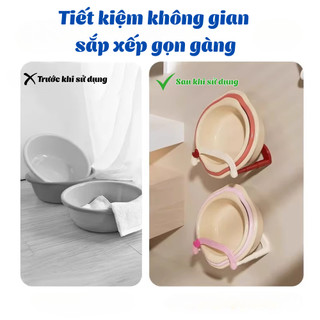 Giá treo chậu rửa treo tường ECO, Giá để đồ đa năng hút chân không dùng phòng tắm,điều chỉnh độ rộng