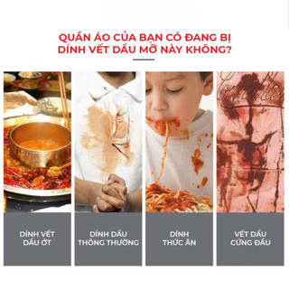Tẩy Dầu Mỡ Quần Áo - Dung Dịch Tẩy Vết Bẩn Loại Bỏ Nhanh Vết Bẩn Trên Quần Áo, Dầu Mỡ, Vết Mực Bút