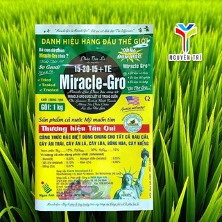 Phân Bón Lá Miracle-Gro (15-30-15+TE) Gói 1kg - Phân Bón Mỹ Cao Cấp, Kích Rễ, Ra Hoa, Đậu Trái