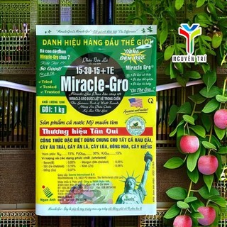 Phân Bón Lá Miracle-Gro (15-30-15+TE) Gói 1kg - Phân Bón Mỹ Cao Cấp, Kích Rễ, Ra Hoa, Đậu Trái