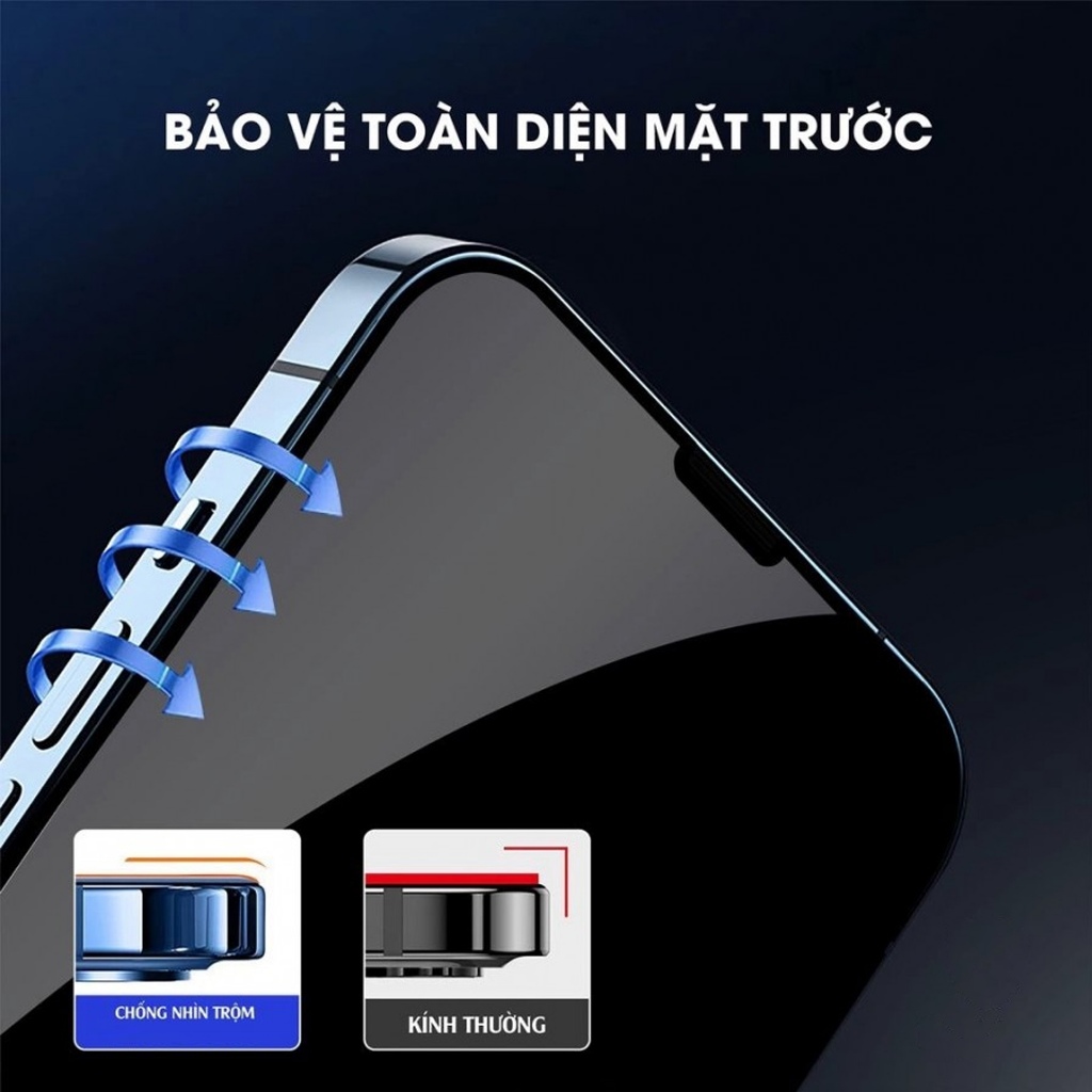 [Khung Tự Dán] Kính Cường Lực Chống Nhìn Trộm KingKong Cho IPhone X đến 16. Kính VN WEKOME Chính Hãng. Phủ Nano cao cấp!