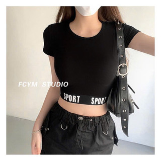 Áo croptop chất thun co giãn hàng new đầy đủ tem mác