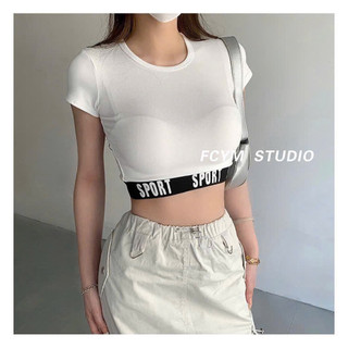 Áo croptop chất thun co giãn hàng new đầy đủ tem mác