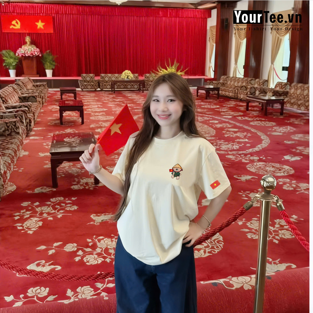 [ÁO THUN YÊU NƯỚC] Áo Thun Unisex In Chữ Việt Nam, Chất Liệu Cotton 100% Thoáng Mát