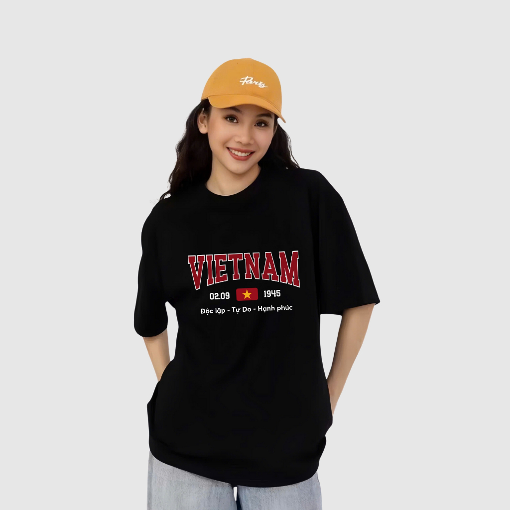 [ÁO THUN VIỆT NAM] Áo Thun Việt Nam ĐỘC LẬP TỰ DO HẠNH PHÚC Chất Liệu Cotton 100% Siêu Đẹp