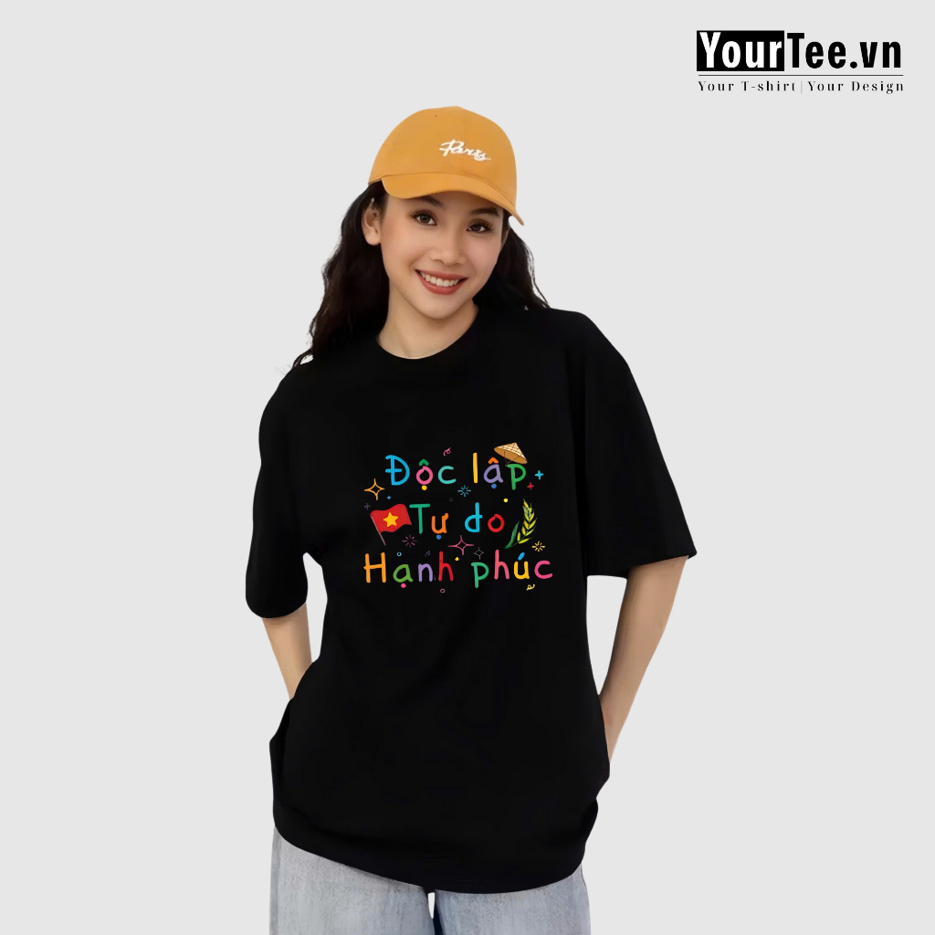 [ÁO THUN ĐỘC LẬP TỰ DO HẠNH PHÚC] Áo Phông Unisex Chất Cotton Đẹp Hình In Sắc Nét + CÓ HỘP QUÀ