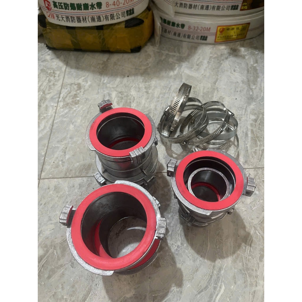 Đầu nối nhanh cho vòi chữa cháy Khớp kim loại có đai siết, kín khít, an toàn