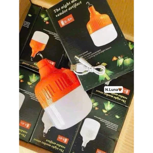 💡 Bóng Đèn Tích Điện 100W - 150W- 200W Có Móc Treo – 3 Chế Độ Sáng – Dùng Khi Mất Điện, Đi Phượt, Cắm Trại