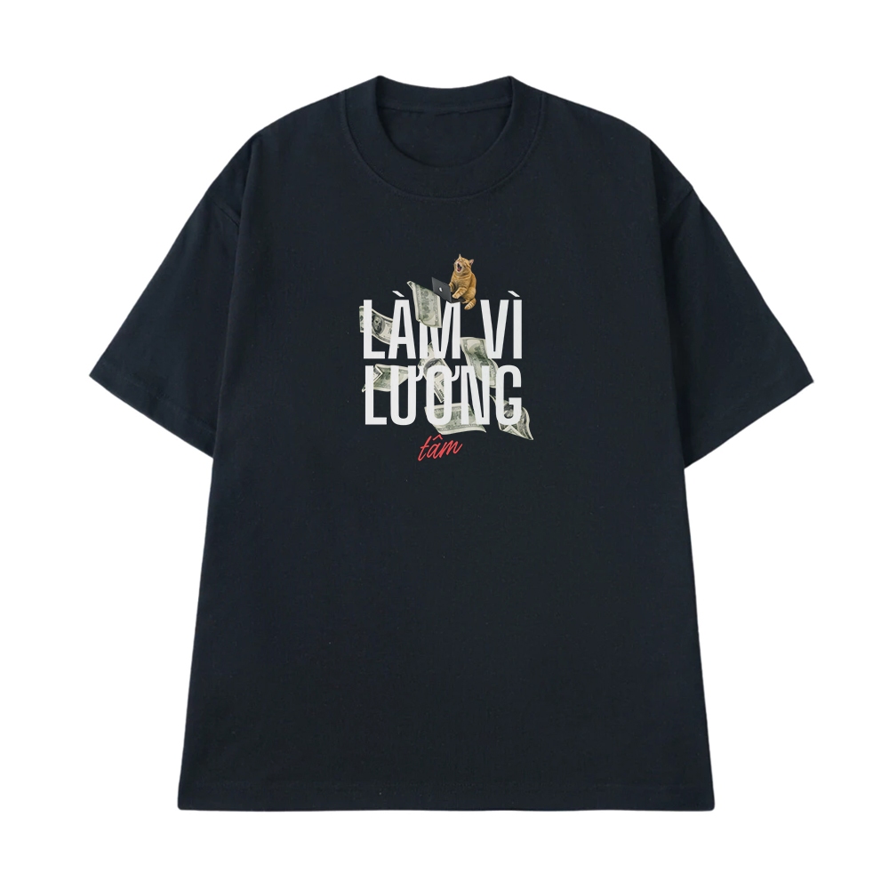 Áo Thun Hài Hước Làm Vì Lương Tâm Câu Nói Text Hài Văn Phòng Công Sở Form Rộng Cotton 250gsm In Theo Yêu Cầu