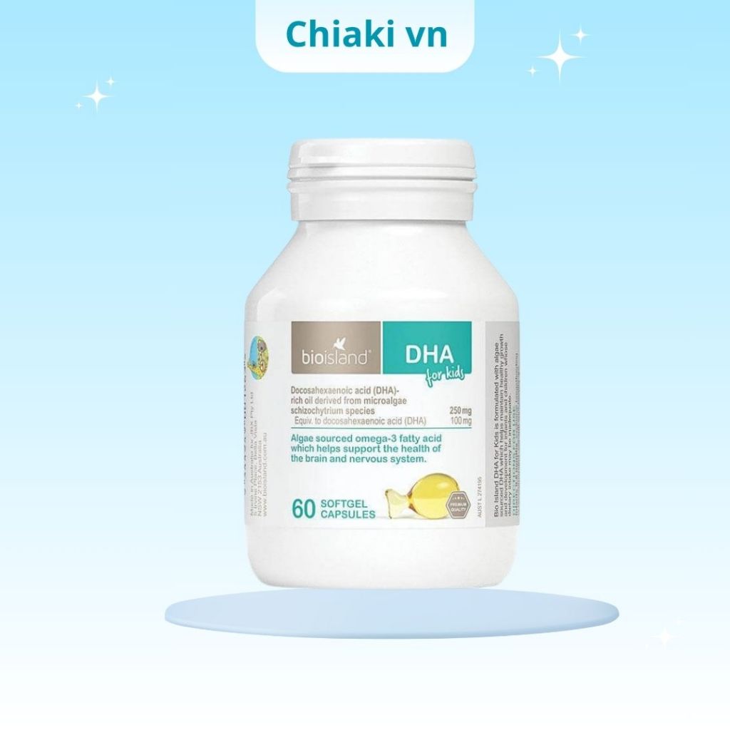 [Date 2027] Viên uống bổ sung DHA cho bé, DHA Bio Island For Kids 60 ...