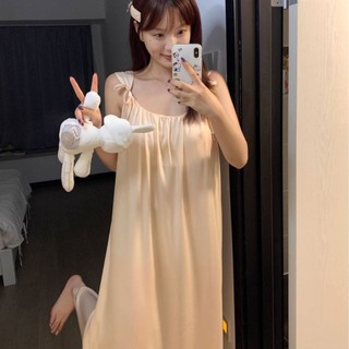 Váy ngủ lụa (V43) - Váy lụa cao cấp phối ren dáng dài sang trọng có đệm vừa