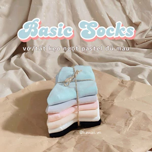 BASIC SOCKS độc quyền Kawaii- VỚ TẤT 1000% cotton (ĐÃ BÁN ĐƯỢC HƠN 5K ĐÔI. Ảnh thật tự chụp) bv