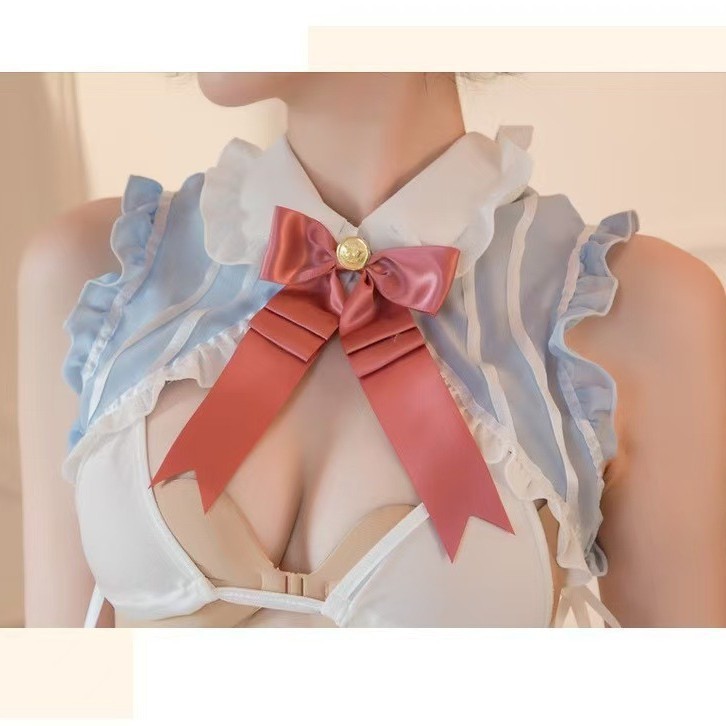 Bộ Đồ Cosplay Tai Thỏ Xanh Quyến Rũ Sexy, Đồng phục Thỏ Dễ Thương, Lọt Khe Gợi Cảm DAMES