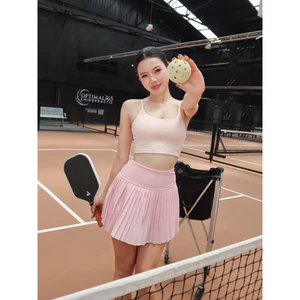 Set váy tennis nữ kèm áo bra croptop thể thao chơi tennis pickleball gym