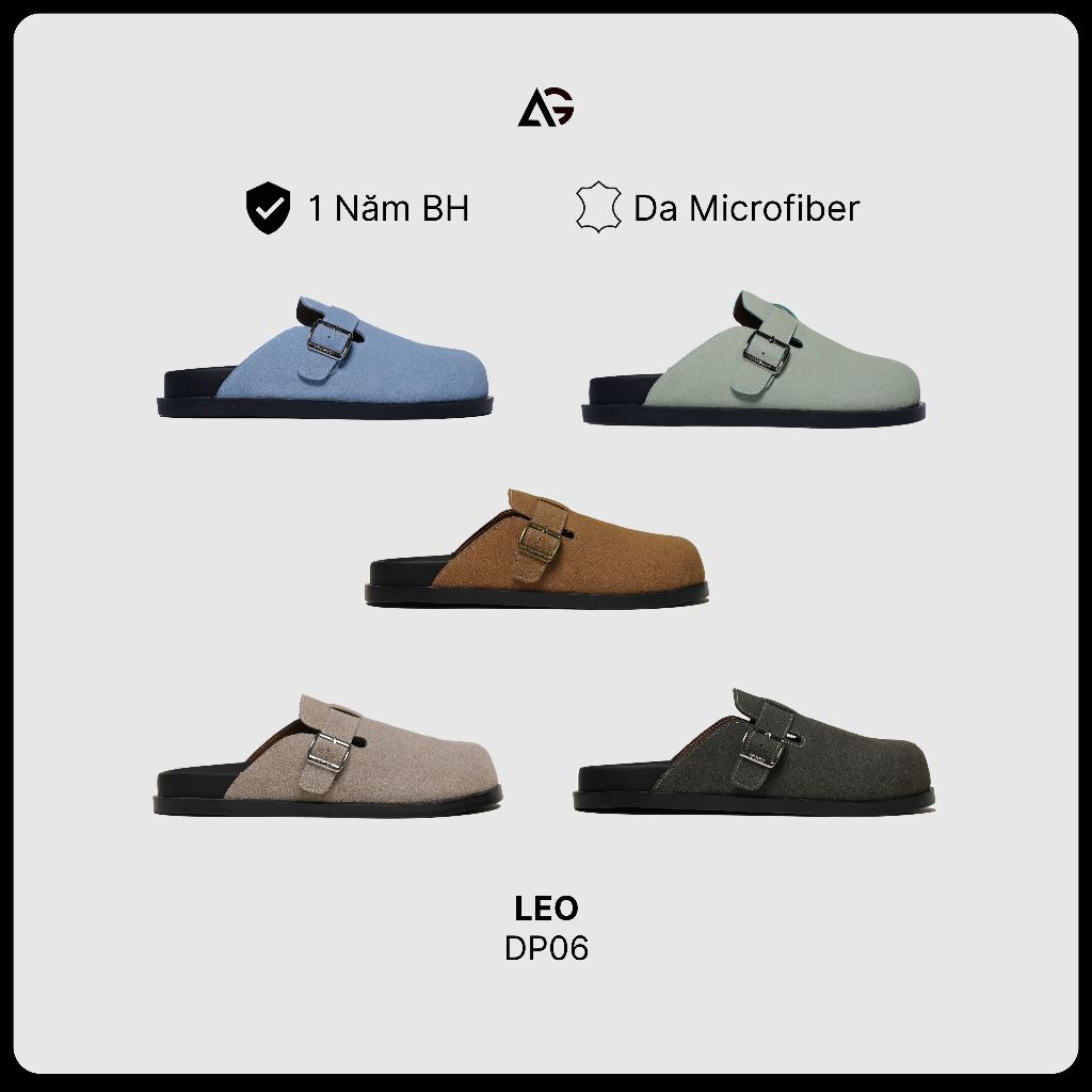 Dép Bánh Mì Nam Nữ Birken Đế Cao Da Micofiber Cao Cấp LEO Slip-On Sandals Thiết Kế Bởi August BH 12 tháng DP06