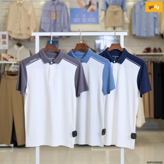 Áo polo đôi nam nữ YODY Ponte Roma phối màu vai trẻ trung mềm mại thoáng mát MAPO25S039 + WAPO25S048
