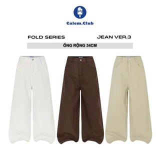 Quần Jean Ver.3 Dài Fold Series Calem.Club chất liệu Kaki Jean form nam nữ phong cách trẻ trung năng động