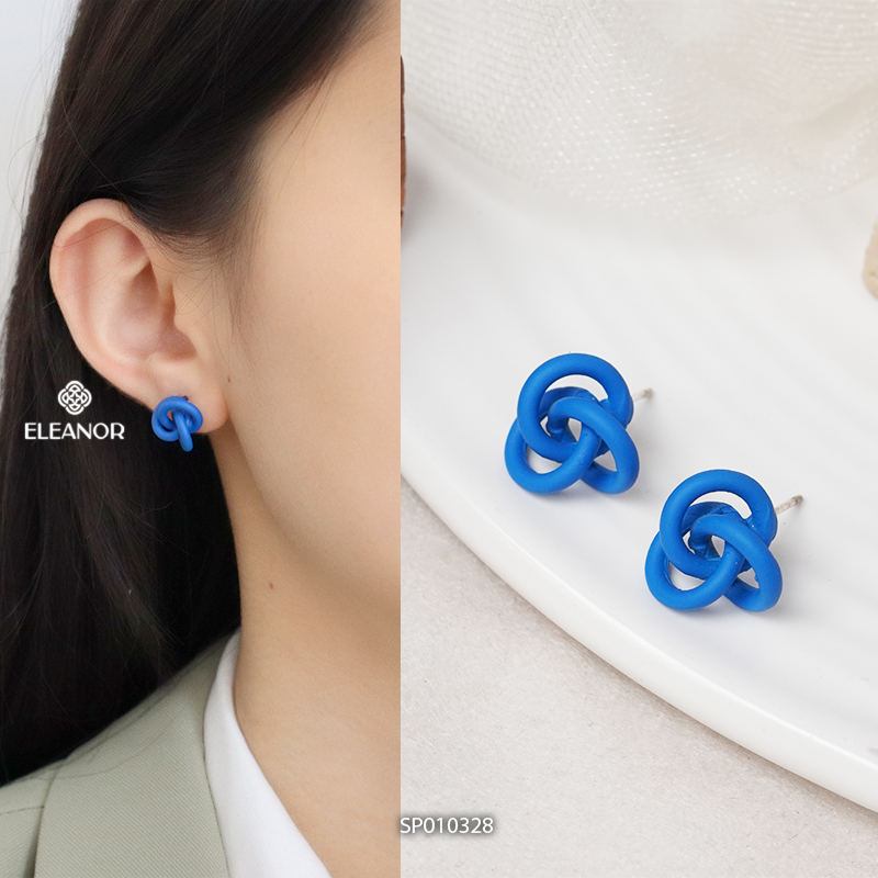 Bông tai nữ chuôi bạc 925 Eleanor Accessories màu xanh đa dạng phụ kiện trang sức khuyên tai 10325