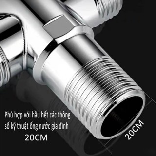 Van khóa nước nóng lạnh thép không gỉ 304 van tay đen,xanh 2 đầu ra,Van nước đa năng 2 cổng
