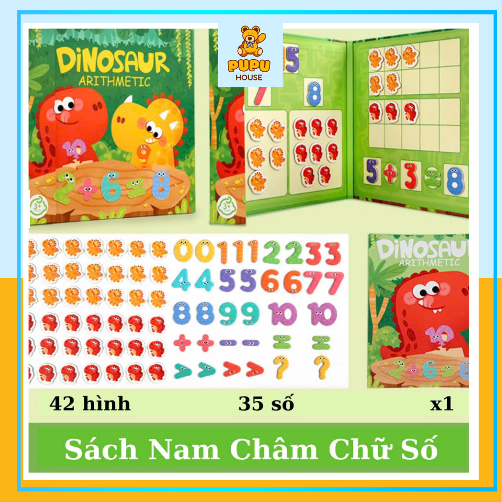 Sách Nam Châm Học Chữ Số Đồ Chơi Giáo Dục Montessori Cao Cấp Luyện Tập Khả Năng Tính Toán Rèn Luyện Trí Nhớ - PUPU HOUSE