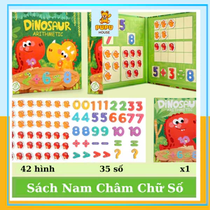 Sách Nam Châm Học Chữ Số Đồ Chơi Giáo Dục Montessori Cao Cấp Luyện Tập Khả Năng Tính Toán Rèn Luyện Trí Nhớ - PUPU HOUSE