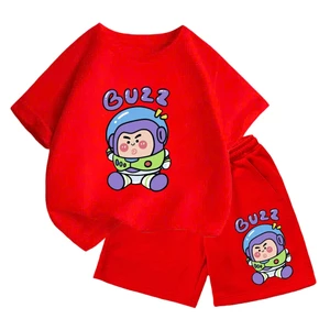 Bộ Cộc Tay Cotton Cho Bé – In Hình Phi Hành Gia Buzz Dễ Thương, Mặc Hè Mát Mẻ (M 232)