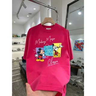 Áo thun hoạt hình Mickey Classic MK22 unisex nam nữ form rộng 100% cotton