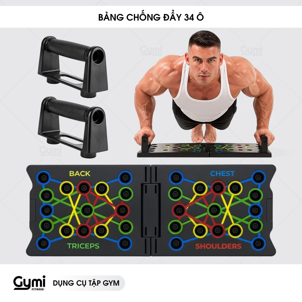 Bảng Chống Đẩy 34 Ô Tập