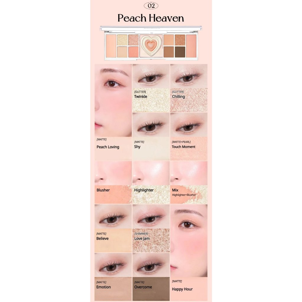 Bảng Phấn Mắt & Má Hồng Peripera All Take Mood Like Palette 8g