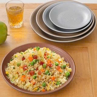 Đĩa Melamine Họa Tiết Xoắn Ốc Hai Màu - Phong Cách Bắc Âu Cao Cấp 160085-9
