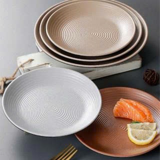 Đĩa Melamine Họa Tiết Xoắn Ốc Hai Màu - Phong Cách Bắc Âu Cao Cấp 160085-9