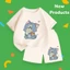 Bộ Cộc Tay Cho Bé – Hình Mèo Tom Và Jerry Đáng Yêu, Cotton Thoáng Khí (M 234)