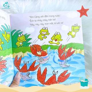 [FREE GIFT ] Sách Ehon Nhật Bản - 10 Chú Ếch - 1 Cuốn Bất Kỳ