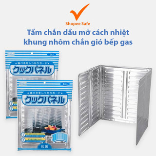 Tấm chắn dầu mỡ cách nhiệt khung nhôm chắn gió bếp gas họa tiết đẹp chống văng tiện lợi