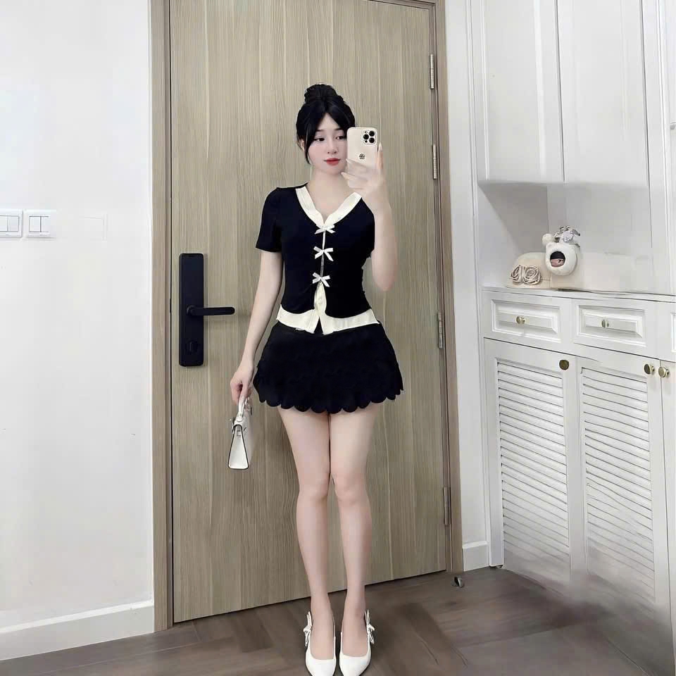 ĐỦ SIZE 40-90 KG SÉT ÁO THUN TĂM MIX CHÂN VÁY LƯỢN SÓNG ST241, 241 ...