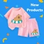 Bộ Cotton Cộc Tay Cho Bé – Hình CapyBara Uống Dừa Trên Phao, Mặc Cả Ngày (M 235)