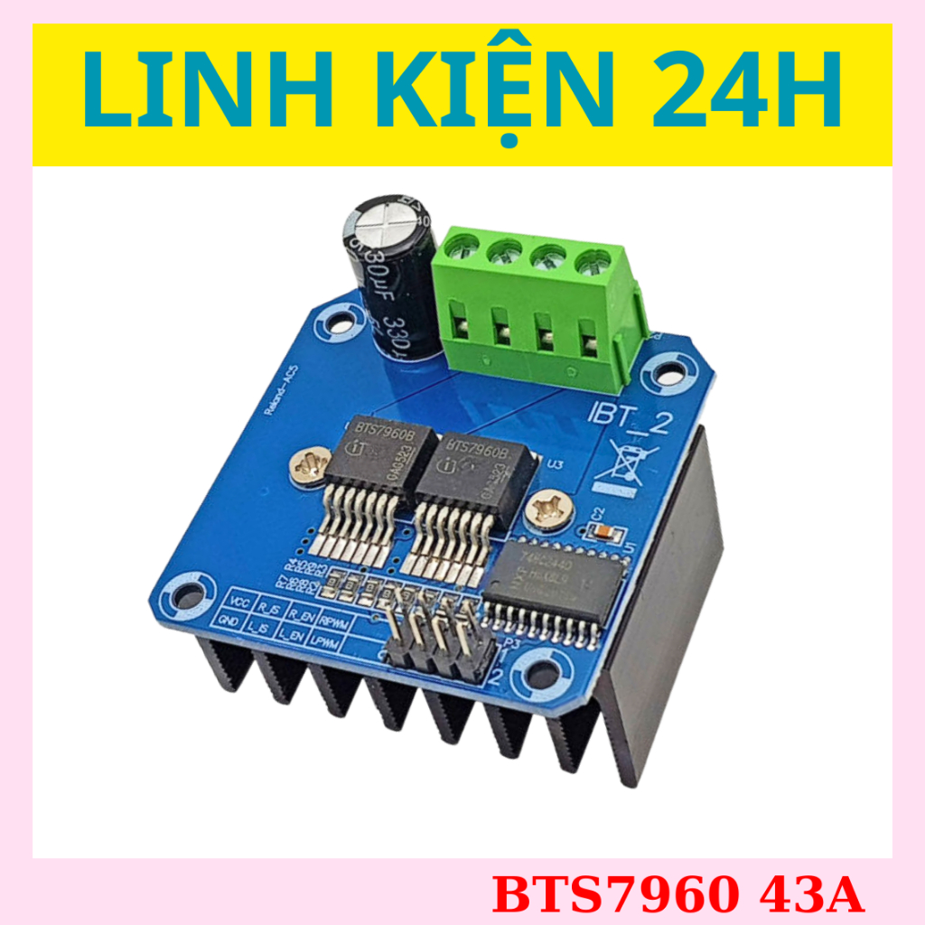 Mạch Điều Khiển Động Cơ DC BTS7960 43A (1 Động Cơ) - Điều tốc động cơ ...