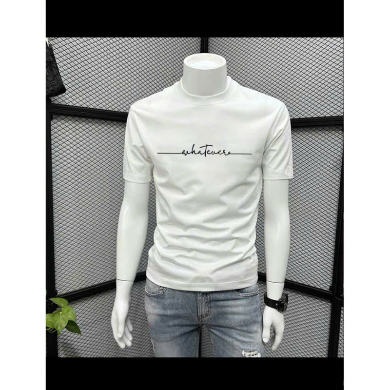 Áo phông nam cổ tròn in họa tiết, chất thun cotton co giãn phong cách trẻ trung năng động