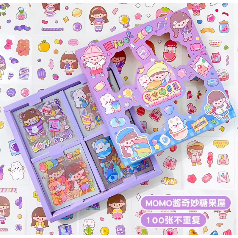 100 tấm sticker( loại có hộp và không hộp) | Shopee Việt Nam