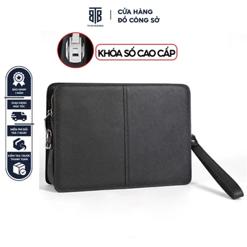 Women's Elegant Genuine Leather Clutch – Water-Resistant