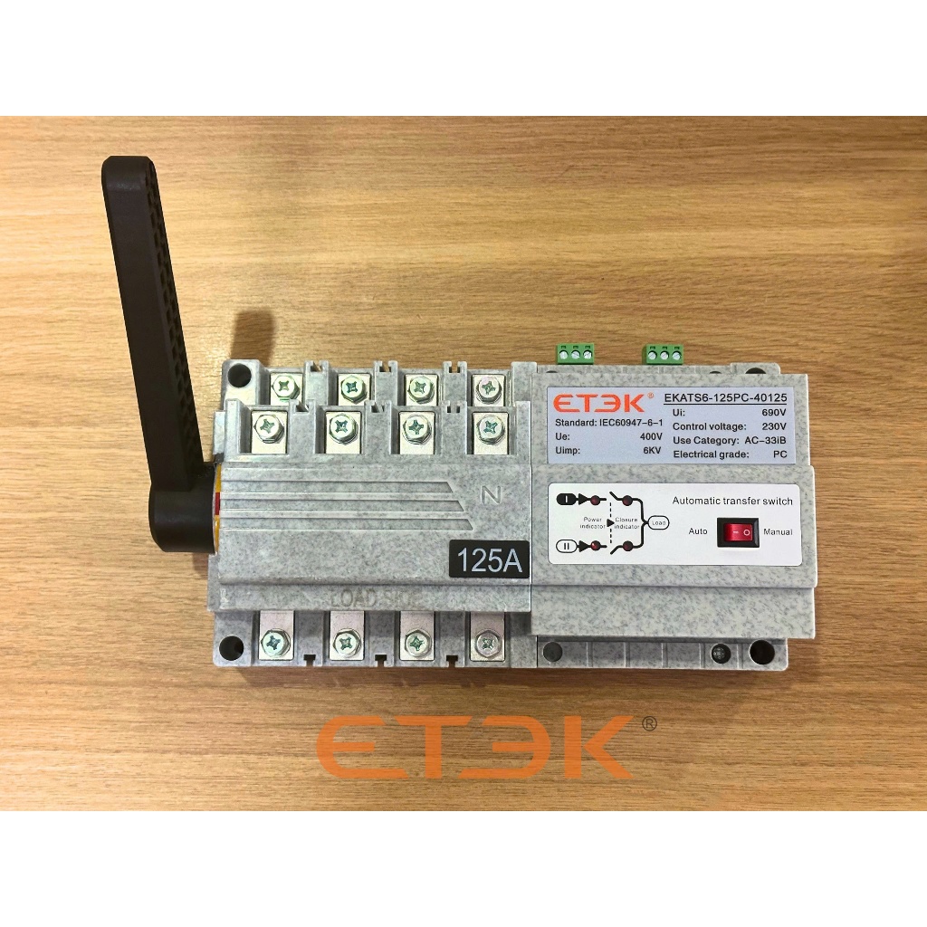 ATS Tự Động ETEK 125A 4P | Bộ Chuyển Nguồn Tự Động EKATS6-125PC-40125 ...